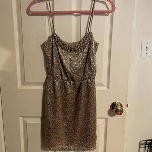 Womens City Studio Gold Cocktail Dress Size Small